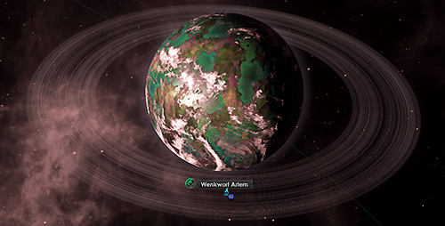 A ringed planet named Wenkwort Artem